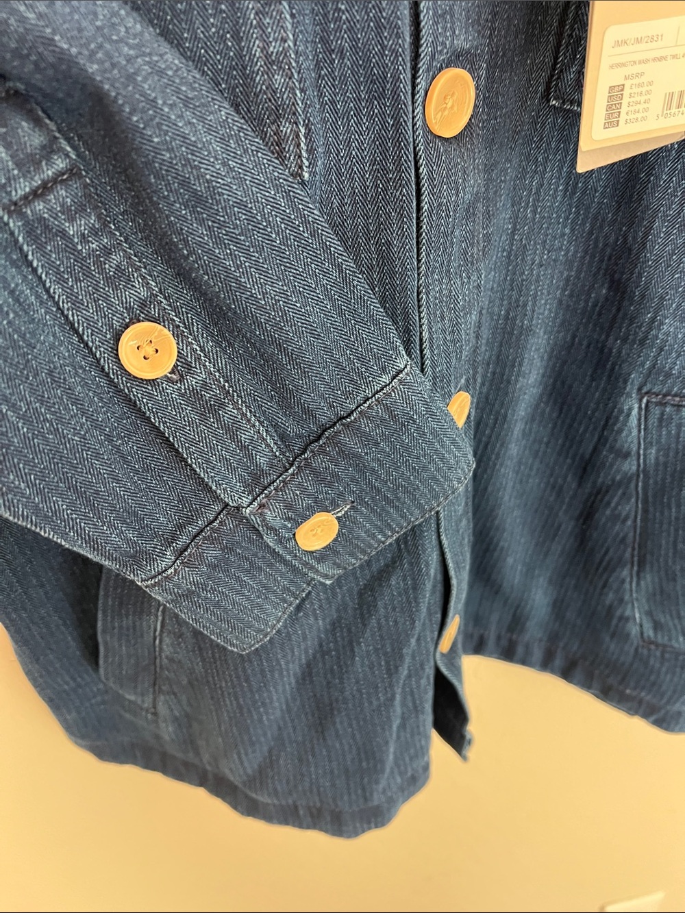 Folk Men's Indigo Denim Shirt Jacket - Picture 5 of 7